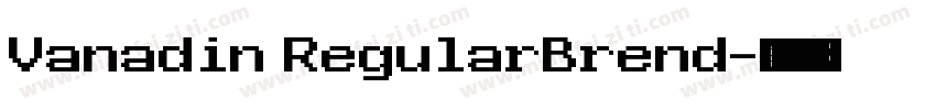 Vanadin RegularBrend字体转换